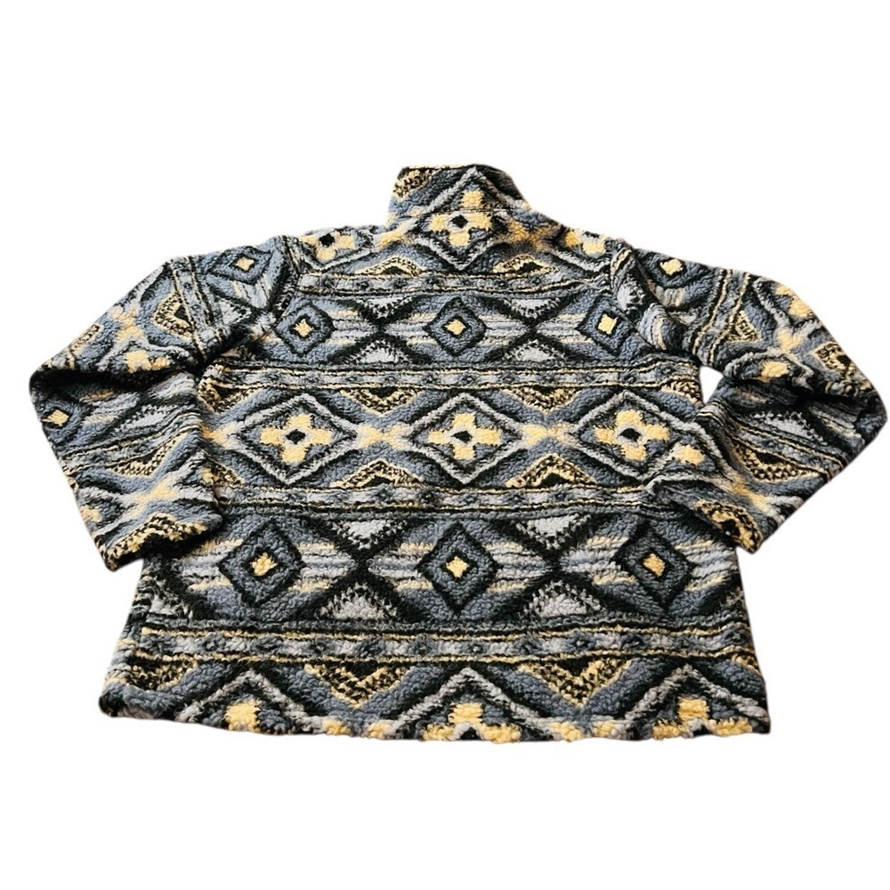 Wrangler Geometric Knit Sweater - Blues and Cream Size Large NWT - Picture 11 of 12